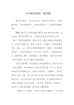 《中国的脊梁》演讲稿.docx