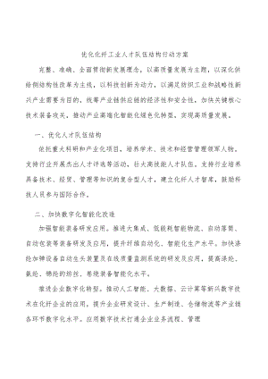 优化化纤工业人才队伍结构行动方案.docx