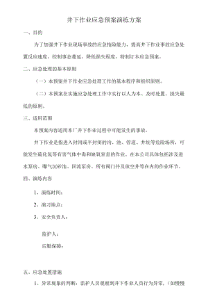 井下作业应急预案演练方案.docx