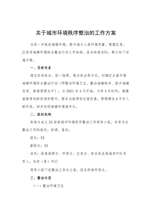 关于城市环境秩序整治的工作方案.docx