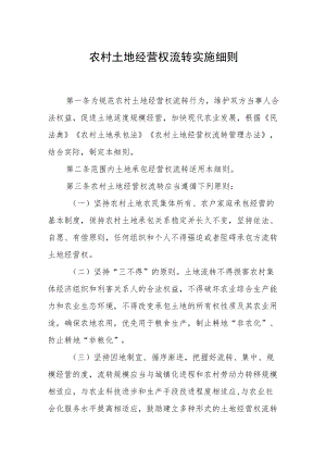 农村土地经营权流转实施细则.docx