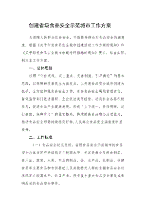 创建省级食品安全示范城市工作方案.docx