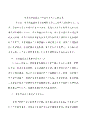 凝聚优秀企业家和产业领军人才工作方案.docx
