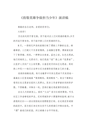 《致敬英雄 争做担当少》演讲稿.docx
