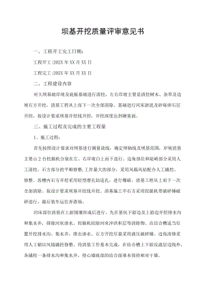 坝基开挖质量 评审意见书.docx