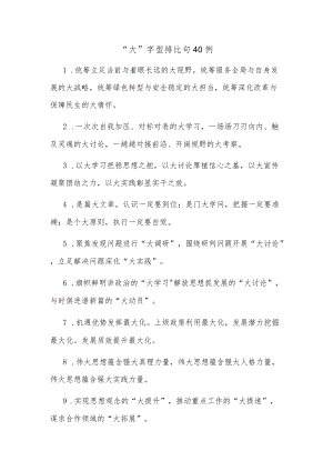 (40例)“大”字型排比句.docx
