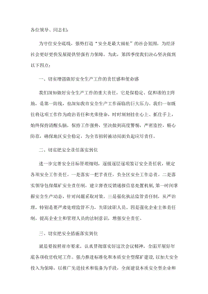 在全市安全生产工作会议上的表态发言(1).docx