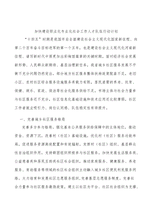 加快建设职业化专业化社会工作人才队伍行动计划.docx