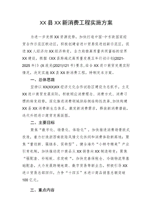XX县XX新消费工程实施方案.docx