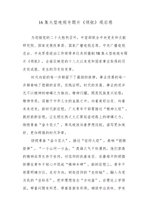 16集大型电视专题片《领航》观后感.docx