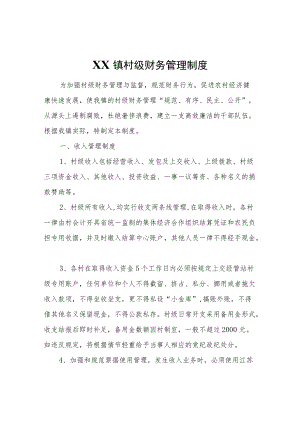 XX镇村级财务管理制度.docx