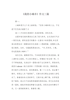 《我的小确幸》作文三篇.docx