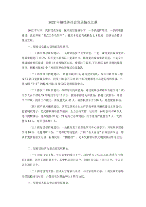 2022镇经济社会发展情况汇报.docx