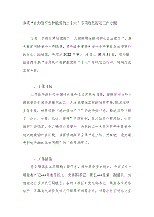 乡镇“合力筑平安护航党的二十大”专项攻坚行动工作方案.docx