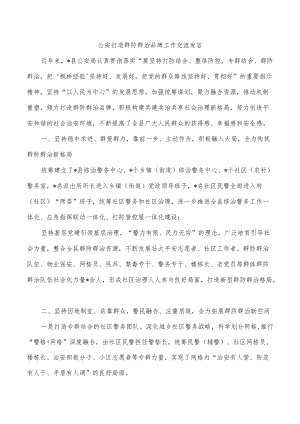 公安打造群防群治品牌工作交流发言.docx