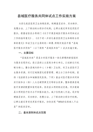 县域医疗服务共同体试点工作实施方案.docx