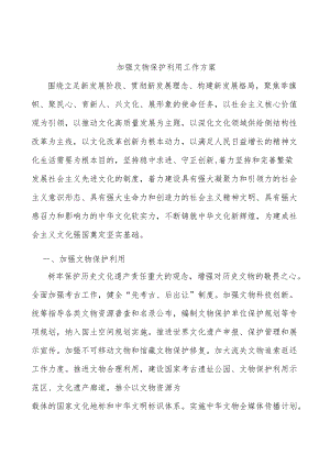加强文物保护利用工作方案.docx