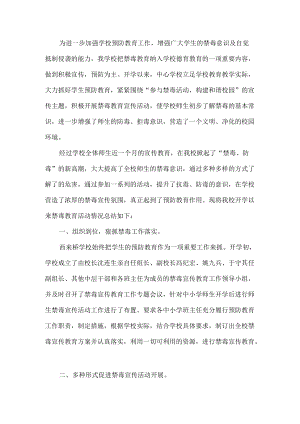 学校禁毒工作总结.docx