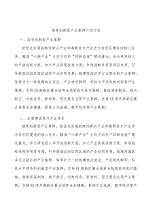 培育创新型产业集群行动计划.docx
