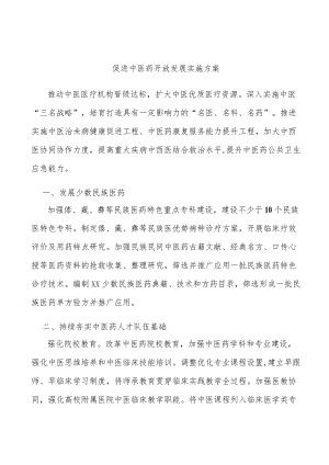 促进中医药开放发展实施方案.docx