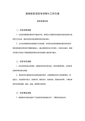 某地扶贫项目专项审计工作方案.docx