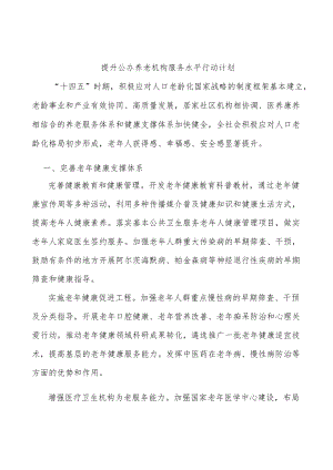 提升公办养老机构服务水平行动计划.docx