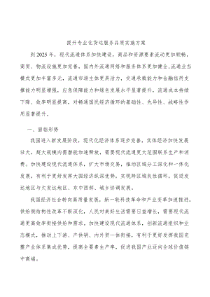 提升专业化货运服务品质实施方案.docx
