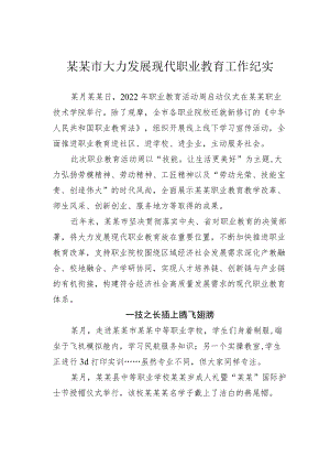 某某市大力发展现代职业教育工作纪实.docx