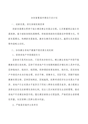 加快智慧城市建设行动计划.docx