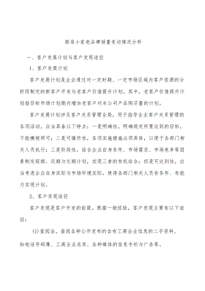 厨房小家电品牌销量变动情况分析.docx
