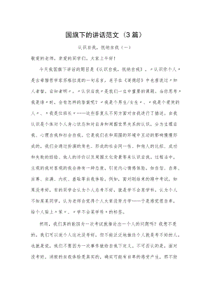 国旗下的讲话范文(3篇).docx