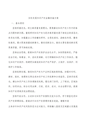 加快发展知识产权金融实施方案.docx