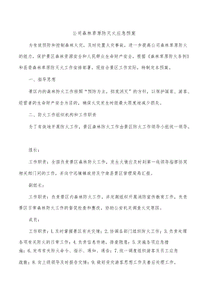 公司森林草原防灭火应急预案.docx