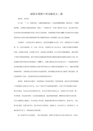 副校长国旗下讲话稿范文二篇.docx