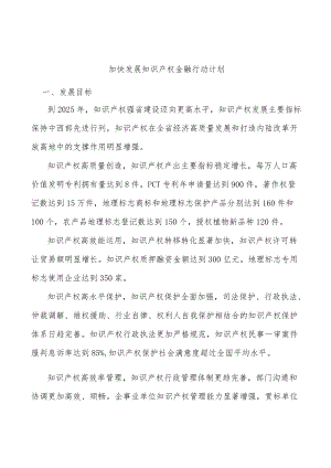 加快发展知识产权金融行动计划.docx