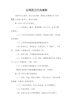 公司员工行为准则.docx