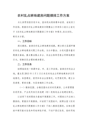 农村乱占耕地建房问题摸排工作方案.docx