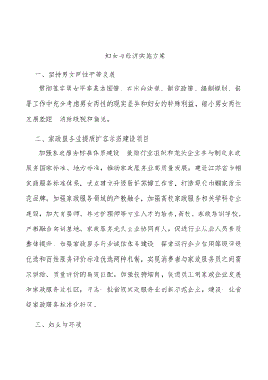 妇女与经济实施方案.docx