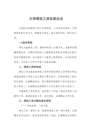 大学绩效工资实施办法.docx