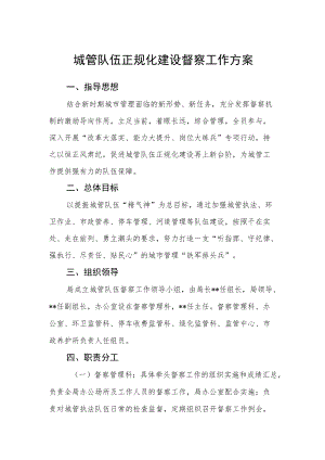 城管队伍正规化建设督察工作方案.docx