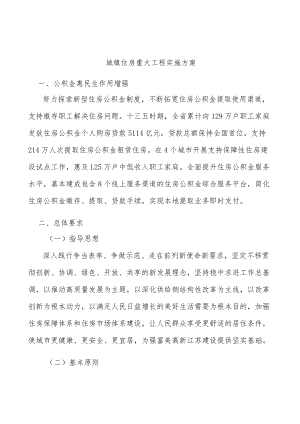 城镇住房重大工程实施方案.docx