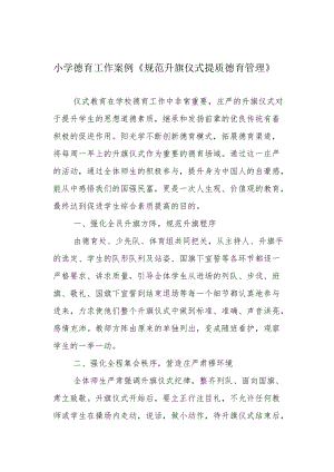 小学德育工作案例《规范升旗仪式 提质德育管理》.docx