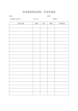 表4 科室备用药品领用、补充申请表.docx