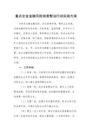 重点企业金融风险排查整治行动实施方案.docx