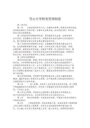 雪山小学财务管理制度.docx