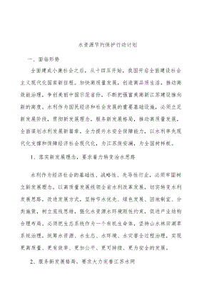 水资源节约保护行动计划.docx