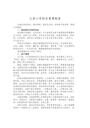文泉小学财务管理制度.docx