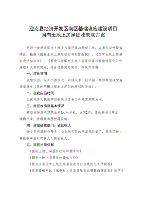 逊克县经济开发区南区基础设施建设项目国有土地上房屋征收补偿方案.docx