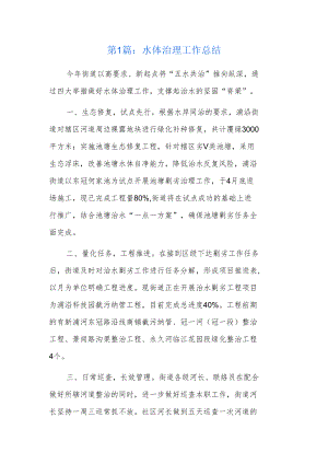 水体治理工作总结3篇.docx