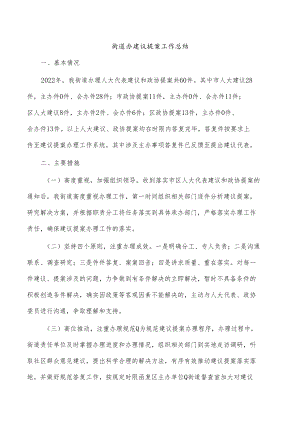 街道办建议提案工作总结.docx